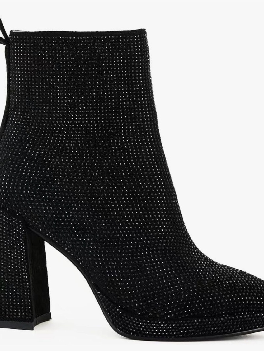 Lumuta Women’s Shiny Rhinestone Boots with Block Heel pointed toe 8
